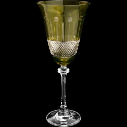 Imagem de Conjunto c/ 6 tacas cristal lapidado p/ vinho alexandra asio safira 250ml - bohemia by wolff