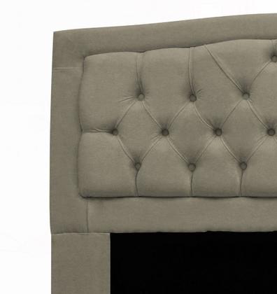 Imagem de Conjunto cabeceira box solteiro 90cm costa rica + recamier barcelona suede bege