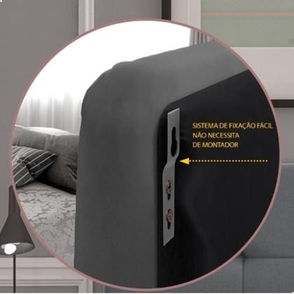 Imagem de Conjunto Cabeceira Cama Casal 1,40 Com Mesa de Cabeceira Quarto berlim Branco ENVIA SOMENTE 01 KIT