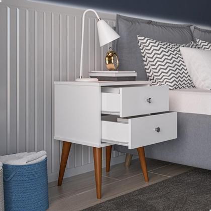 Imagem de Conjunto Cabeceira Cama Casal 1,40 Com Mesa de Cabeceira Quarto berlim Branco ENVIA SOMENTE 01 KIT