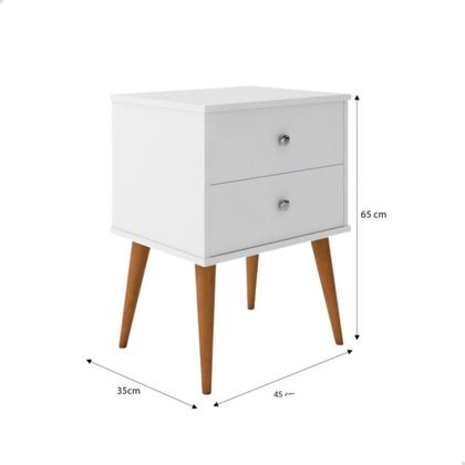 Imagem de Conjunto Cabeceira Cama Casal 1,40 Com Mesa de Cabeceira Quarto berlim Branco ENVIA SOMENTE 01 KIT