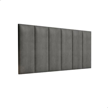 Imagem de Conjunto Cabeceira Cama Casal 1,40 Com Mesa de Cabeceira Quarto berlim cinza