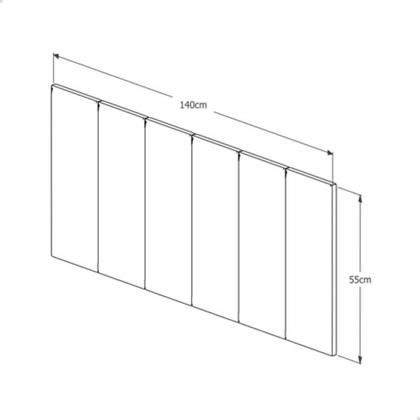Imagem de Conjunto Cabeceira Cama Casal 1,40 Com Mesa de Cabeceira Quarto berlim Off white ENVIA SOMENTE 01 KIT