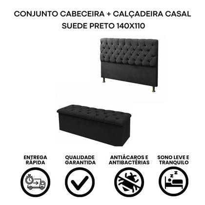 Imagem de Conjunto Cabeceira Casal com Cabeceira 140cm