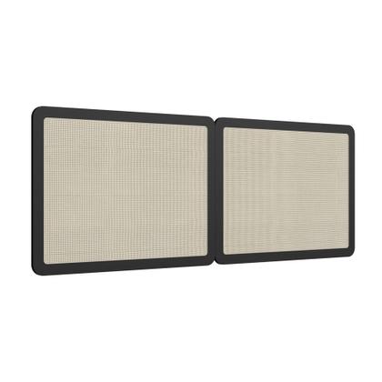 Imagem de Conjunto Cabeceira Casal Emília 160cm e 2 Mesas de Cabeceira Ariadne 2 Gavetas Pé Madeira Palhinha Boho Móvel na Caixa