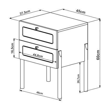 Imagem de Conjunto Cabeceira Casal Emília 160cm e 2 Mesas de Cabeceira Ariadne 2 Gavetas Pé Madeira Palhinha Boho Móvel na Caixa