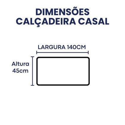 Imagem de Conjunto Cabeceira Casal Recamier Com Baú Capitonê Branco 140cm