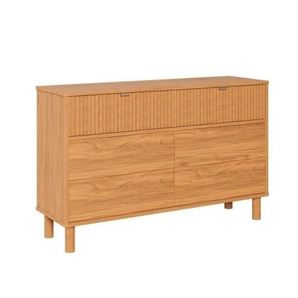 Imagem de Conjunto Cabeceira Queen com 2 Mesas de Cabeceira e Cômoda Oiti CabeCasa MadeiraOriginals