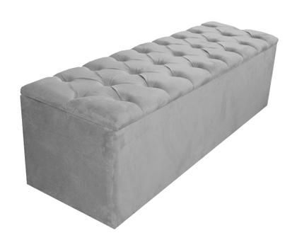 Imagem de Conjunto Cabeceira + Recamier Baú Imperial Para Cama Box Solteiro - Suede - Sv Decor