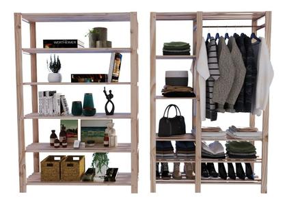 Imagem de Conjunto Cabideiro C/ Maleiro 190x170cm Oferta Lojas