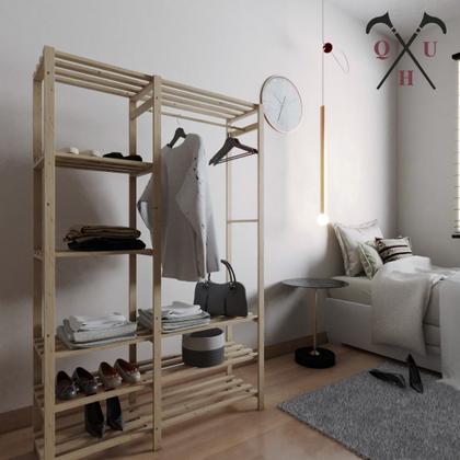 Imagem de Conjunto Cabideiro Moderno 190x170cm Oferta Divisor Casa