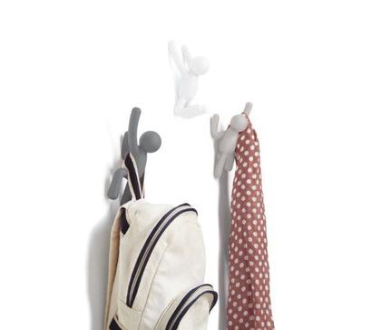 Imagem de Conjunto Cabideiros De Parede 3 Peças Cinza Umbra (Branco, Cinza Claro e Cinza Escuro) Buddy