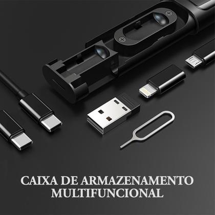 Imagem de Conjunto Cabo Adaptadores Celular Tipo C Lightning Micro USB