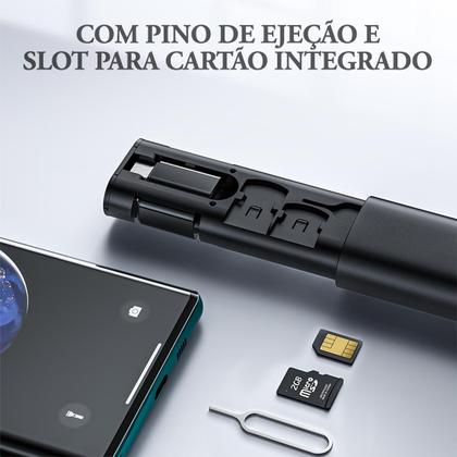 Imagem de Conjunto Cabo Adaptadores Celular Tipo C Lightning Micro USB