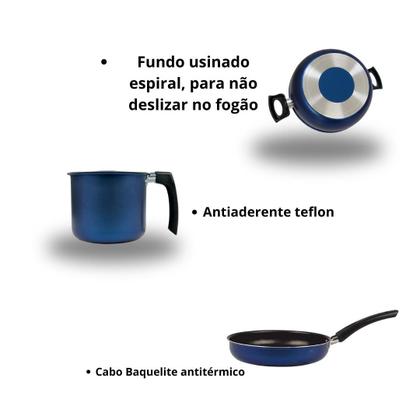 Imagem de Conjunto Caçarola + Panelas com cabo + frigideira + caneco