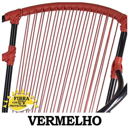 Imagem de Conjunto Cadeiras Eclipse De Vermelho Artesanal