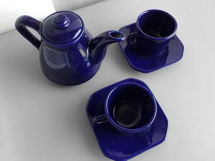 Imagem de Conjunto Café Provençal 3 Peças Cobalto