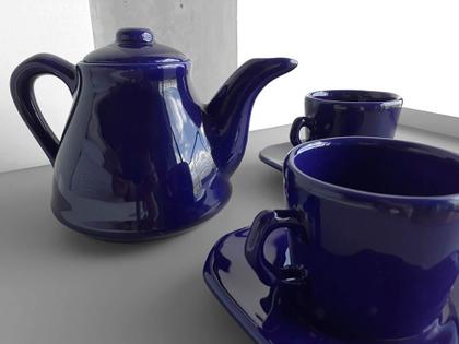 Imagem de Conjunto Café Provençal 3 Peças Cobalto