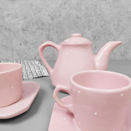 Imagem de Conjunto Café Provençal 3 Peças Rosa Poá