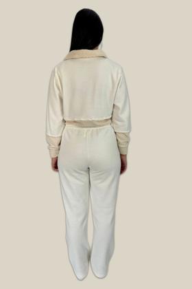 Imagem de Conjunto calça + blusão cropped de moletom com pelinho