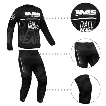 Imagem de Conjunto Calça Camisa Ims Mx 2025 Trilha Motocross Preto