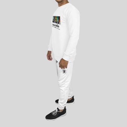 Imagem de Conjunto Calça e Blusa Moletom Careca Sem Capuz Algodão Estampado Loko