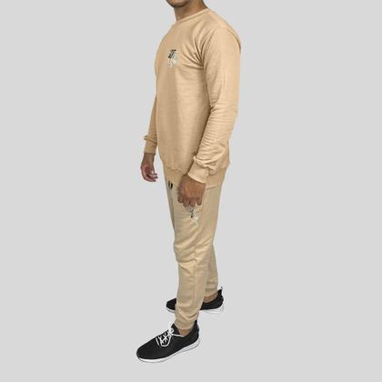 Imagem de Conjunto Calça e Blusa Moletom Careca Sem Capuz Algodão Mão Dollar