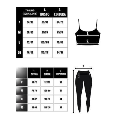Imagem de Conjunto Calça Legging e Top Suplex Fitiness - Fits  Life