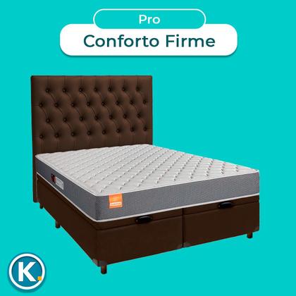 Imagem de Conjunto Cama Box Bau Blindado Queen + Colchão D23 Pro Inducol + Cabeceira