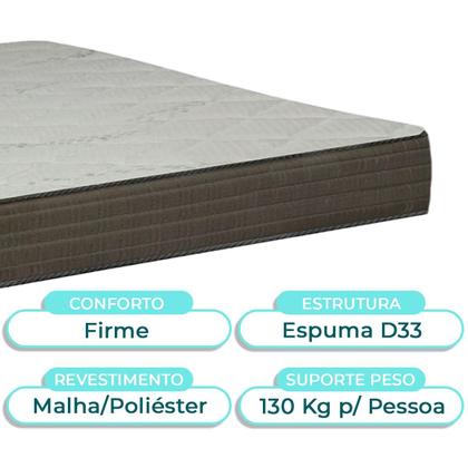 Imagem de Conjunto Cama Box Bau Blindado Queen + Colchão D33 Orthotech Inducol + Cabeceira