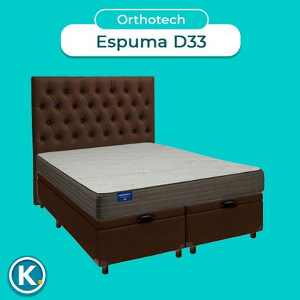 Imagem de Conjunto Cama Box Bau Blindado Queen + Colchão D33 Orthotech Inducol + Cabeceira