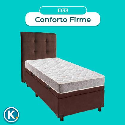 Imagem de Conjunto Cama Box Bau Blindado Solteiro + Colchão D33 D33 Inducol + Cabeceira