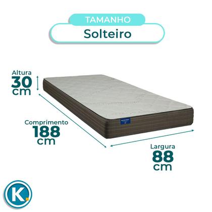 Imagem de Conjunto Cama Box Bau Blindado Solteiro + Colchão D33 Orthotech Inducol + Cabeceira