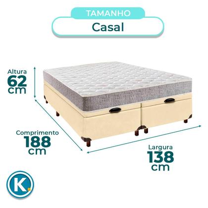 Imagem de Conjunto Cama Box Bau Casal + Colchão D23 Inducol