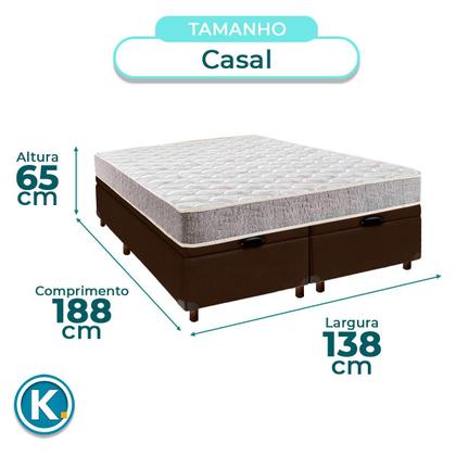 Imagem de Conjunto Cama Box Bau Casal + Colchão D33 Inducol