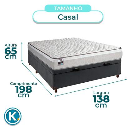 Imagem de Conjunto Cama Box Bau Casal + Colchão Hanover Inducol