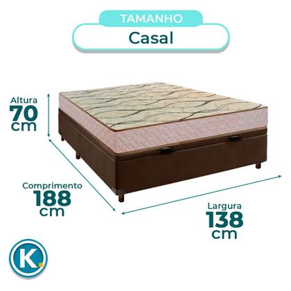 Imagem de Conjunto Cama Box Bau Casal + Colchão Maxsono Paropas