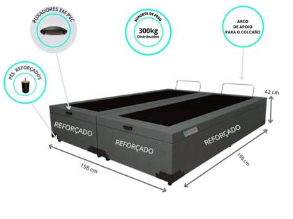 Imagem de Conjunto Cama Box Baú Casal Queen + Colchão Castor Class Queen 158x198x67 - Jadmax