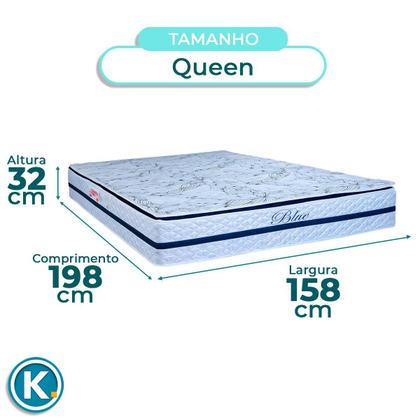 Imagem de Conjunto Cama Box Bau Queen + Colchão Blue Paropas