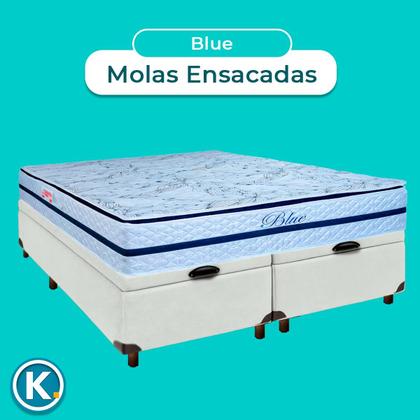 Imagem de Conjunto Cama Box Bau Queen + Colchão Blue Paropas