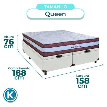 Imagem de Conjunto Cama Box Bau Queen + Colchão Legaccy Paropas