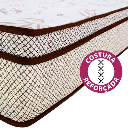 Imagem de Conjunto Cama Box Baú Queen + Colchão Molas Ensacadas Bf Colchões 158x198x69cm