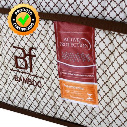 Imagem de Conjunto Cama Box Baú Queen + Colchão Molas Ensacadas Bf Colchões 158x198x69cm