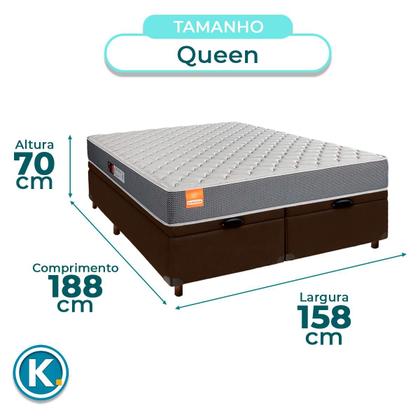 Imagem de Conjunto Cama Box Bau Queen + Colchão Pro Inducol