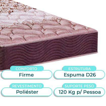 Imagem de Conjunto Cama Box Bege Solteiro + Colchão D26 Ortophedic Sankonfort + Cabeceira