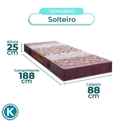 Imagem de Conjunto Cama Box Bege Solteiro + Colchão D26 Ortophedic Sankonfort + Cabeceira