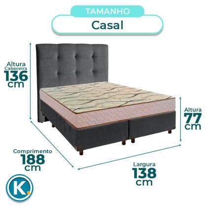 Imagem de Conjunto Cama Box Blindado Casal + Colchão D33 Maxsono Paropas + Cabeceira