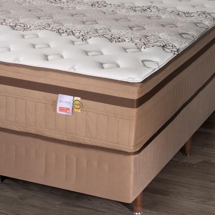 Imagem de Conjunto Cama Box+ Colchão Casal Mola ENSACADA Itália 138x188x71cm