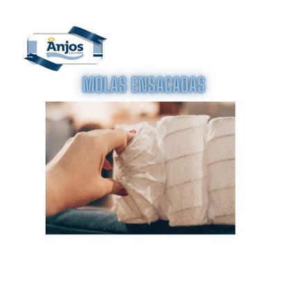 Imagem de Conjunto Cama Box + Colchão Queen Size 150X200X59cm Molas Ensacadas Classic - Anjos - Megasul