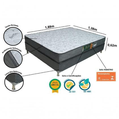 Imagem de Conjunto Cama Box E Colchão Casal Bec Diamond